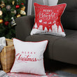 Unknown1 Merry Christmas Throw Pillow Covers Gift 18"x18" (Set 4) Color Floral Modern Contemporary Polyester Set 3 More Removable Cover