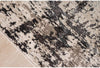 MISC Charcoal/Silver Abstract Runner Rug 2' X 6' Grey Ivory Polyester Latex Free Stain Resistant
