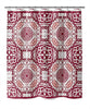 MISC Burgundy Shower Curtain by 71x74 Red Geometric Traditional Polyester