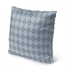 Navy Indoor|Outdoor Pillow by Tiffany 18x18 Blue Geometric Modern Contemporary Polyester Removable Cover