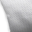 Mini Chevron Light Grey Indoor|Outdoor Pillow by 18x18 Grey Chevron Transitional Polyester Removable Cover