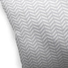 Mini Chevron Light Grey Indoor|Outdoor Pillow by 18x18 Grey Chevron Transitional Polyester Removable Cover