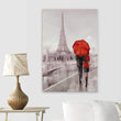 'Modern Couple Paris' Hand Embellished Canvas Wall Art Black Blue Traditional Rectangle