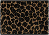 Turkish Cotton Cheetah Jacquard Trim Latte Brown 2 Piece Hand Towel Set Black Animal Border Cloth