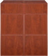 Unknown1 Storage Set 4 Full Cubes/2 Half Cubes Cherry Red Modern Contemporary Laminate Wood Finish