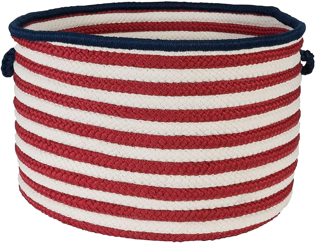 Patriotic Basket Blue Red White Plastic Polypropylene Made