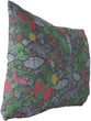 Dark Indoor|Outdoor Lumbar Pillow 20x14 Green Floral Modern Contemporary Polyester Removable Cover