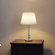 16 inch White Shade Crystal Orb Table Lamp (Set 2) 9" X 16" Clear Modern Contemporary