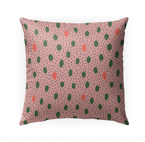 MISC Indoor|Outdoor Pillow by Chi Hey Lee 18x18 Pink Geometric Southwestern Polyester Removable Cover