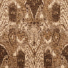 Handmade Chenille Flatweave Ikat Rug (India) 2' X 3' Brown Oriental Modern Contemporary Latex Free