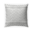 MISC Moroccan White Indoor|Outdoor Pillow by 18x18 Black Geometric Southwestern Polyester Removable Cover