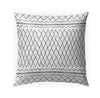 MISC Moroccan White Indoor|Outdoor Pillow by 18x18 Black Geometric Southwestern Polyester Removable Cover