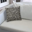 Mumbai Black Indoor/Outdoor Pillow Sewn Closure Color Graphic Modern Contemporary Polyester Water Resistant