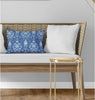 UKN Blue Lumbar Pillow Blue Geometric Global Polyester Single Removable Cover