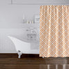 MISC Stairstep Diamond Orange Shower Curtain by Orange Geometric Southwestern Polyester