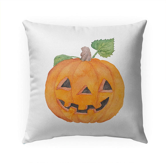 Indoor|Outdoor Pillow by 18x18 Orange Modern Contemporary Polyester Removable Cover