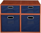Unknown1 Storage Set 2 Full Cubes/2 Half Cubes Foldable Bins Cherry/Blue Blue Modern Contemporary Laminate Wood Finish