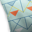Bridge Indoor|Outdoor Pillow by Chi Hey Lee 18x18 Blue Geometric Modern Contemporary Polyester Removable Cover