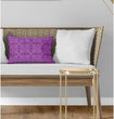 UKN Purple Overdye Lumbar Pillow Purple Geometric Global Polyester Single Removable Cover