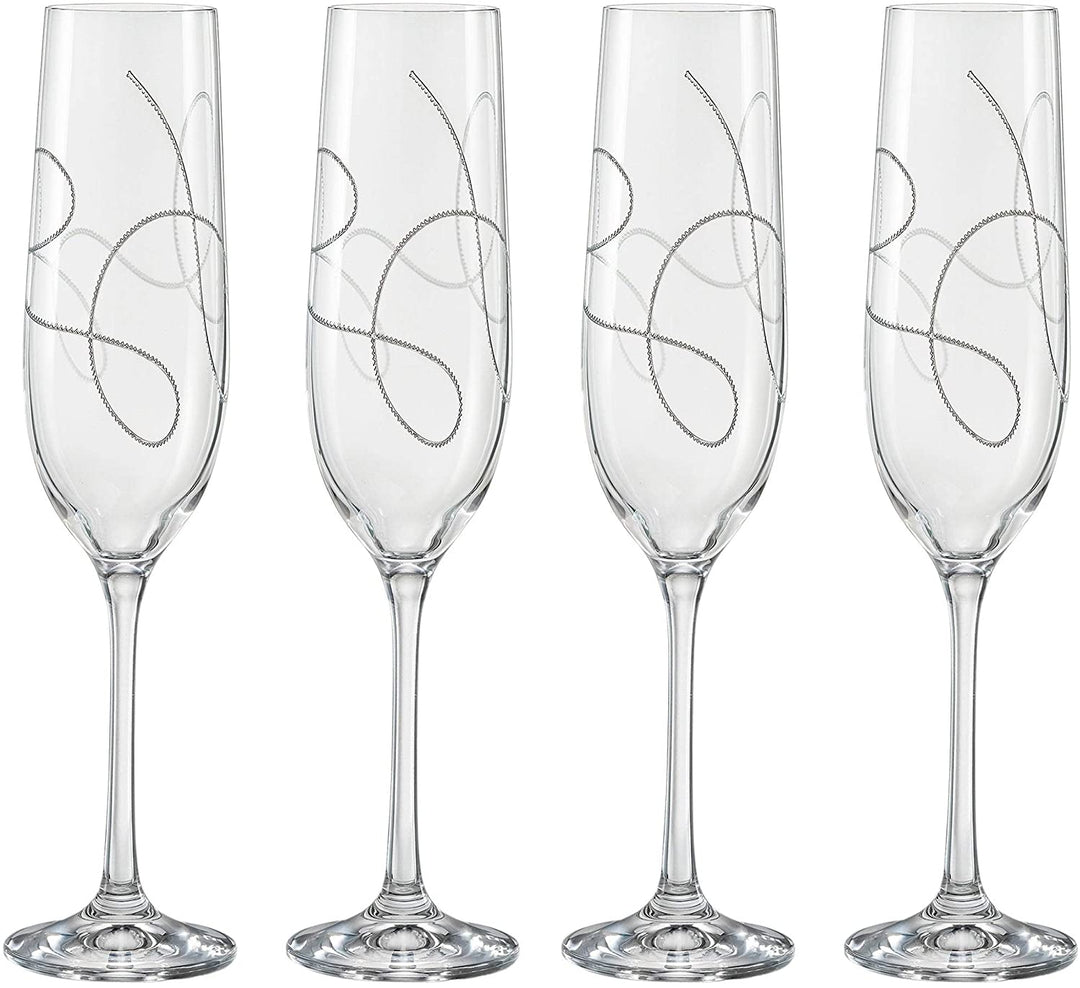 Gifts Inc European Glass Toasting Flutes s/4 9oz