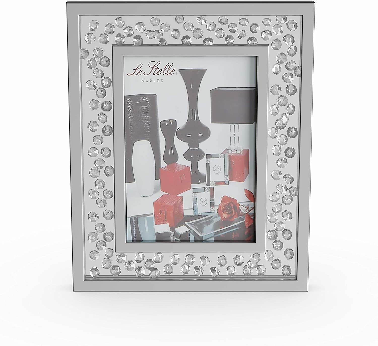 Wood Mirror Photo Frame Color Silver Novelty Rectangle MDF