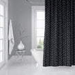 MISC Mudcloth Big Arrows B+w Shower Curtain by Black Geometric Southwestern Polyester