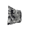 UKN Camo Flow Grey Lumbar Pillow Grey Geometric Polyester Single Removable Cover