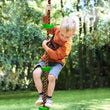 Green Tree Climbing Rope Kids Foot Hold Platforms Knotted Tree Climbing Rope Hanging Outdoor Swings Rope Swing Ladder Sturdy Heavy Duty Playground