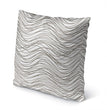 Flow Natural Indoor|Outdoor Pillow by Tiffany 18x18 Grey Geometric Modern Contemporary Polyester Removable Cover