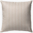 MISC Tiny Triangle Stripe Tan Indoor|Outdoor Pillow by 18x18 Tan Geometric Southwestern Polyester Removable Cover