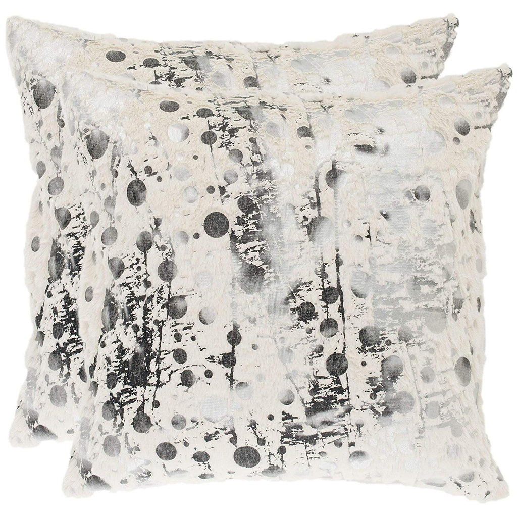 20x20 Contemporary Grey White Throw Pillow Set Square Silver Black Decorative Modern Cushion Living Room Bedroom Accent Pillows Decor Futuristic
