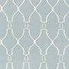 MISC Hand Woven Blue Wool Area Rug 2'6" X 8' Runner Geometric Latex Free Handmade