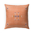 MISC Moroccan Orange Indoor|Outdoor Pillow by 18x18 Orange Geometric Southwestern Polyester Removable Cover