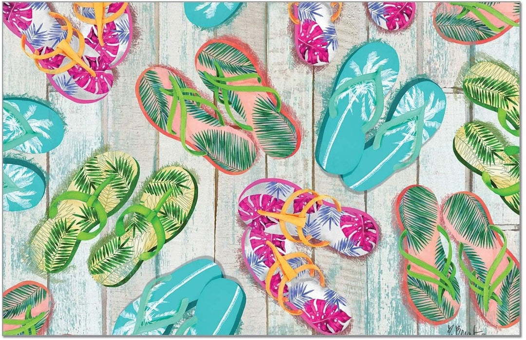 Paper Placemats Set 24 Flip Flops Color