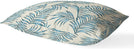 UKN Blue Tropical Leaves Lumbar Pillow Blue Geometric Polyester Single Removable Cover
