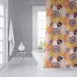 Floral Peach Shower Curtain by Orange Floral Modern Contemporary Polyester