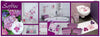 Printed Border Cotton Bath Mat Home Rug Design Softies Purple Floral