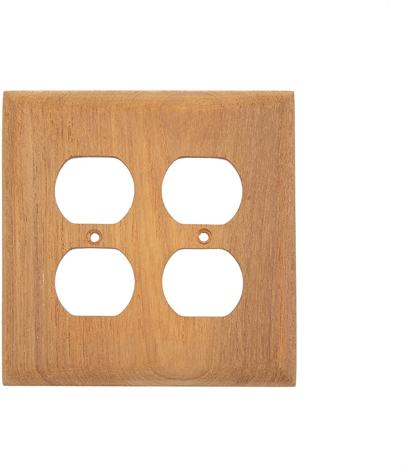 MISC Teak 2 Duplex Receptacle Cover/Plate Cover Includes Hardware
