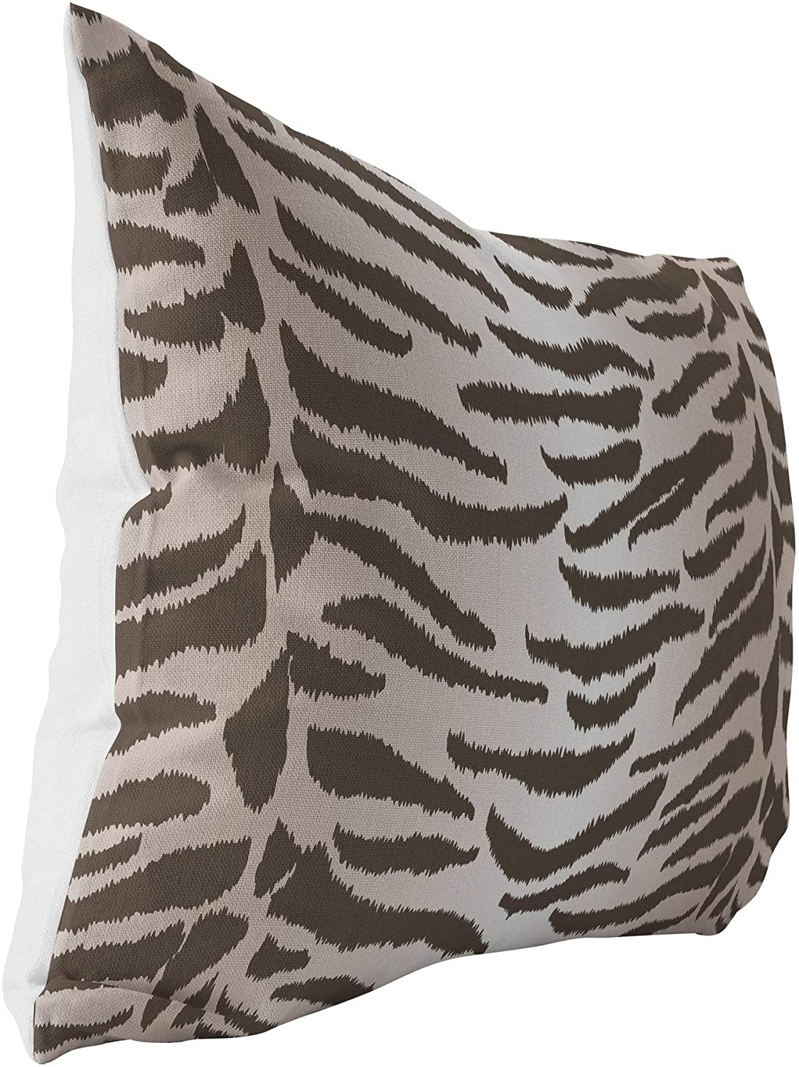 Tiger Brown Indoor|Outdoor Lumbar Pillow by Designs 20x14 Tan Floral Modern Contemporary Polyester Removable Cover
