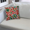 Dancing Flowers Indoor/Outdoor Pillow Sewn Closure Color Floral Modern Contemporary Polyester Water Resistant