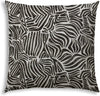 Mumbai Black Indoor/Outdoor Pillow Sewn Closure Color Graphic Modern Contemporary Polyester Water Resistant