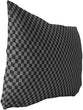Checker Board Black Grey Indoor|Outdoor Lumbar Pillow 20x14 Black Geometric Modern Contemporary Polyester Removable Cover