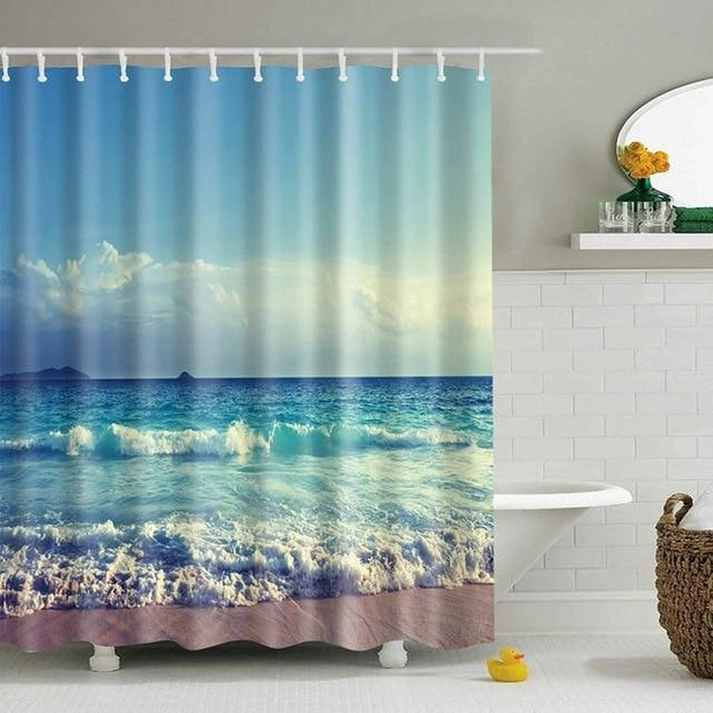 Waterproof Shower Curtain Landscape Curtains 180180 cm Graphic Casual Polyester