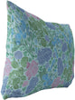 Blue Indoor|Outdoor Lumbar Pillow 20x14 Blue Floral Modern Contemporary Polyester Removable Cover