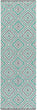 MISC Hand Woven Wool Area Rug 2'6" X 8' Runner Grey Geometric Latex Free Handmade
