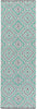 MISC Hand Woven Wool Area Rug 2'6" X 8' Runner Grey Geometric Latex Free Handmade