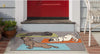 Unknown1 Frontporch Dogs Indoor/Outdoor Rug 30"x48" Grey Novelty Rectangle Polyester Contains Latex