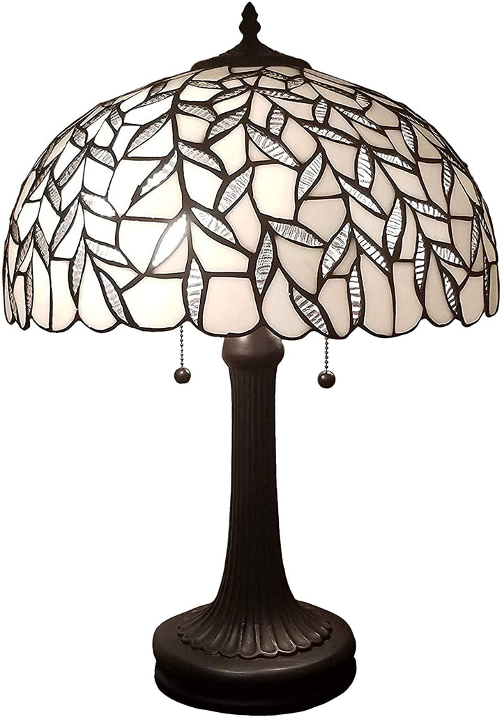 Tiffany Table Lamp 16" Diameter White Am332tl16b