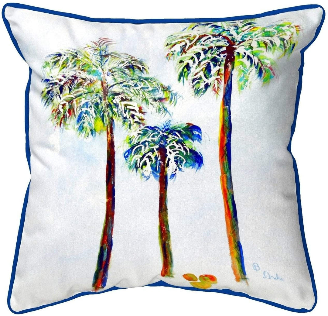 Three Palms Small Pillow 12x12 Color Graphic Nautical