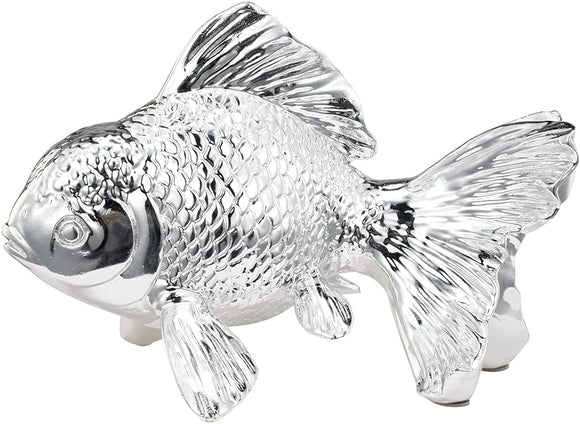 Resin 10 inch X 6 inch 7 inch Large Fish Figurine Modern Contemporary Rope